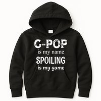 G Pop Is My Name Spoiling Is My Game Grandpop Grandpa Kids Hoodie