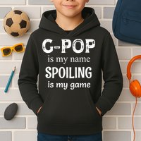 G Pop Is My Name Spoiling Is My Game Grandpop Grandpa Kids Hoodie