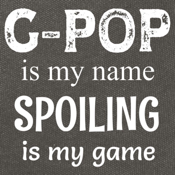 G Pop Is My Name Spoiling Is My Game Grandpop Grandpa Cotton Canvas Backpack