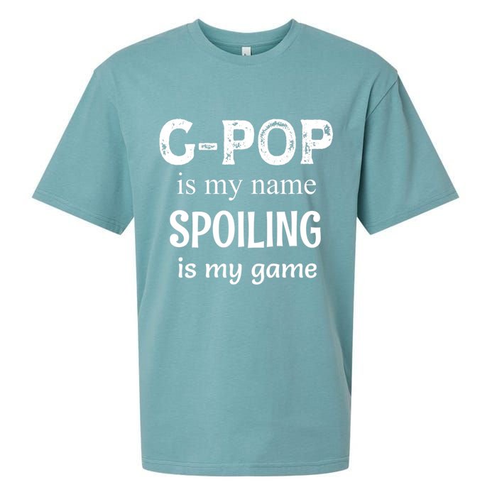 G Pop Is My Name Spoiling Is My Game Grandpop Grandpa Sueded Cloud Jersey T-Shirt