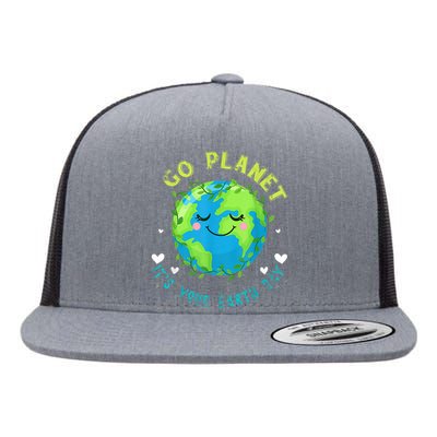 Go Planet ItS Your Earth Day Flat Bill Trucker Hat