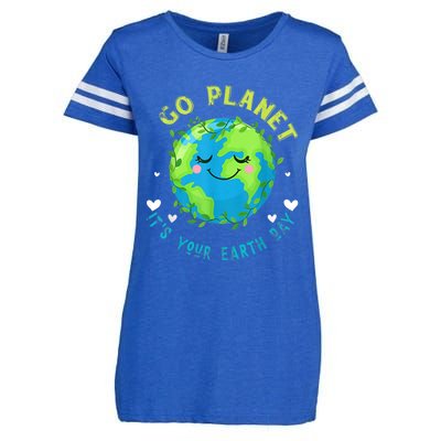 Go Planet ItS Your Earth Day Enza Ladies Jersey Football T-Shirt