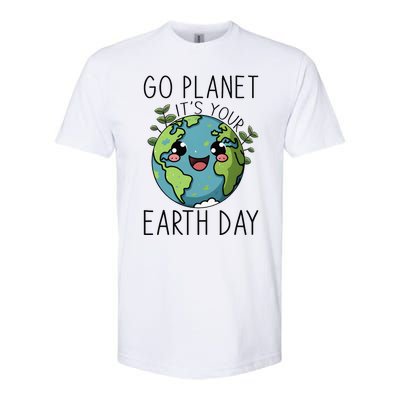 Go Planet Its Your Earth Day 2024 Teacher Cute Earth Softstyle CVC T-Shirt