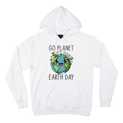 Go Planet Its Your Earth Day 2024 Teacher Cute Earth Hoodie