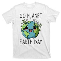 Go Planet Its Your Earth Day 2024 Teacher Cute Earth T-Shirt