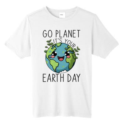 Go Planet Its Your Earth Day 2024 Teacher Cute Earth Tall Fusion ChromaSoft Performance T-Shirt