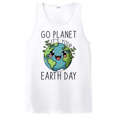 Go Planet Its Your Earth Day 2024 Teacher Cute Earth PosiCharge Competitor Tank