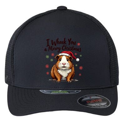 Guinea Pig I Wheek You A Merry Christmas Guinea Pigs Flexfit Unipanel Trucker Cap