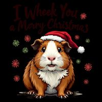 Guinea Pig I Wheek You A Merry Christmas Guinea Pigs 16 in Basic Backpack
