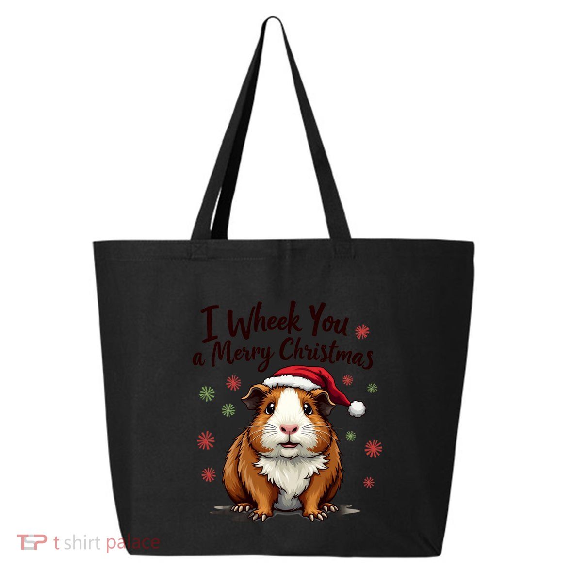 Guinea Pig I Wheek You A Merry Christmas Guinea Pigs 25L Jumbo Tote