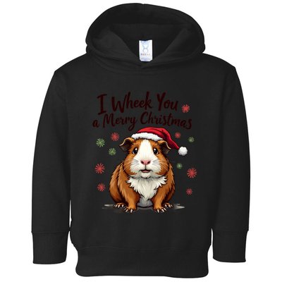 Guinea Pig I Wheek You A Merry Christmas Guinea Pigs Toddler Hoodie