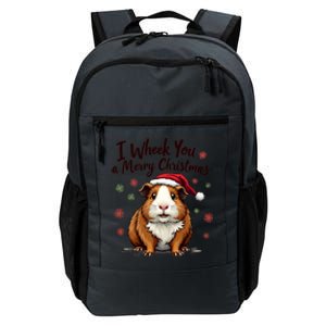 Guinea Pig I Wheek You A Merry Christmas Guinea Pigs Daily Commute Backpack