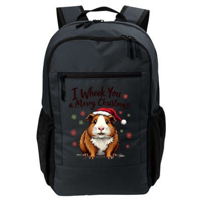 Guinea Pig I Wheek You A Merry Christmas Guinea Pigs Daily Commute Backpack