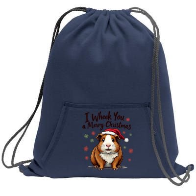 Guinea Pig I Wheek You A Merry Christmas Guinea Pigs Sweatshirt Cinch Pack Bag