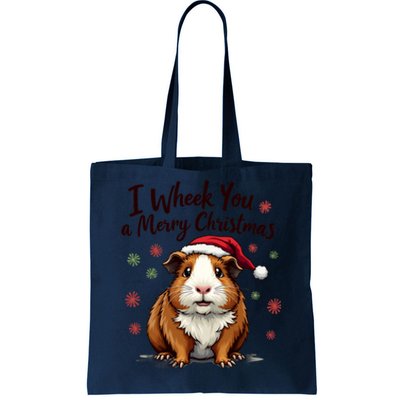 Guinea Pig I Wheek You A Merry Christmas Guinea Pigs Tote Bag