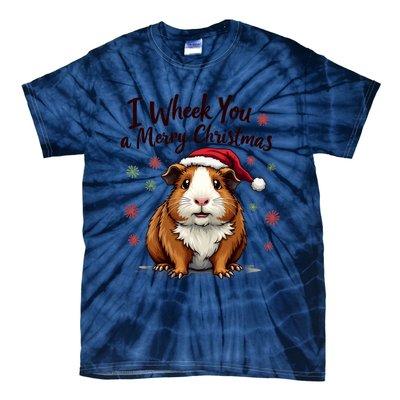 Guinea Pig I Wheek You A Merry Christmas Guinea Pigs Tie-Dye T-Shirt