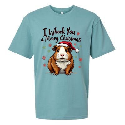 Guinea Pig I Wheek You A Merry Christmas Guinea Pigs Sueded Cloud Jersey T-Shirt