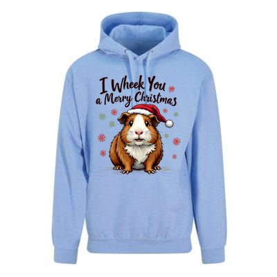 Guinea Pig I Wheek You A Merry Christmas Guinea Pigs Unisex Surf Hoodie