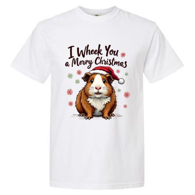 Guinea Pig I Wheek You A Merry Christmas Guinea Pigs Garment-Dyed Heavyweight T-Shirt