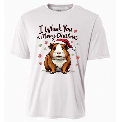 Guinea Pig I Wheek You A Merry Christmas Guinea Pigs Cooling Performance Crew T-Shirt