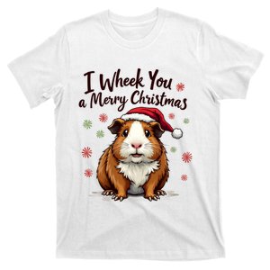 Guinea Pig I Wheek You A Merry Christmas Guinea Pigs T-Shirt