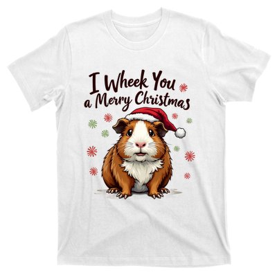 Guinea Pig I Wheek You A Merry Christmas Guinea Pigs T-Shirt