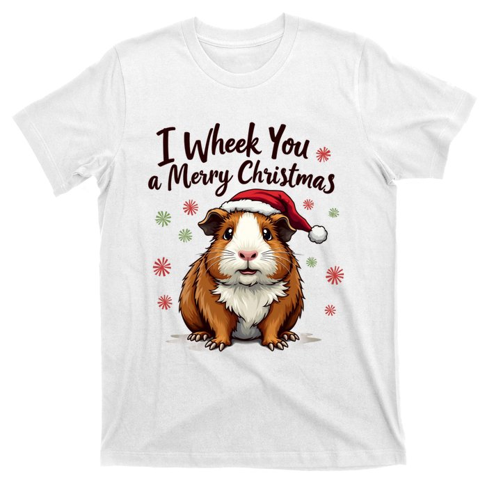 Guinea Pig I Wheek You A Merry Christmas Guinea Pigs T-Shirt