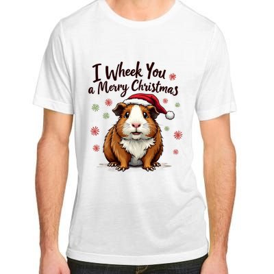 Guinea Pig I Wheek You A Merry Christmas Guinea Pigs Adult ChromaSoft Performance T-Shirt