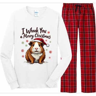 Guinea Pig I Wheek You A Merry Christmas Guinea Pigs Long Sleeve Pajama Set