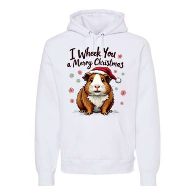 Guinea Pig I Wheek You A Merry Christmas Guinea Pigs Premium Hoodie