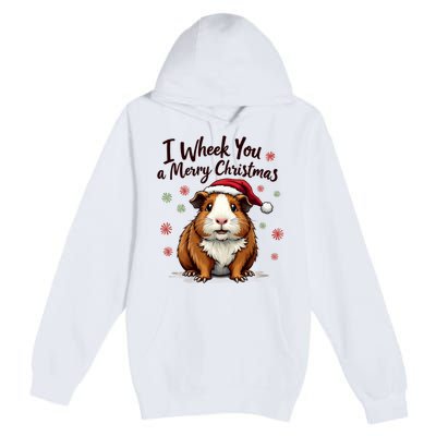 Guinea Pig I Wheek You A Merry Christmas Guinea Pigs Premium Pullover Hoodie