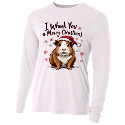 Guinea Pig I Wheek You A Merry Christmas Guinea Pigs Cooling Performance Long Sleeve Crew