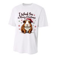 Guinea Pig I Wheek You A Merry Christmas Guinea Pigs Performance Sprint T-Shirt