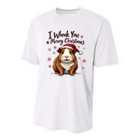 Guinea Pig I Wheek You A Merry Christmas Guinea Pigs Youth Performance Sprint T-Shirt