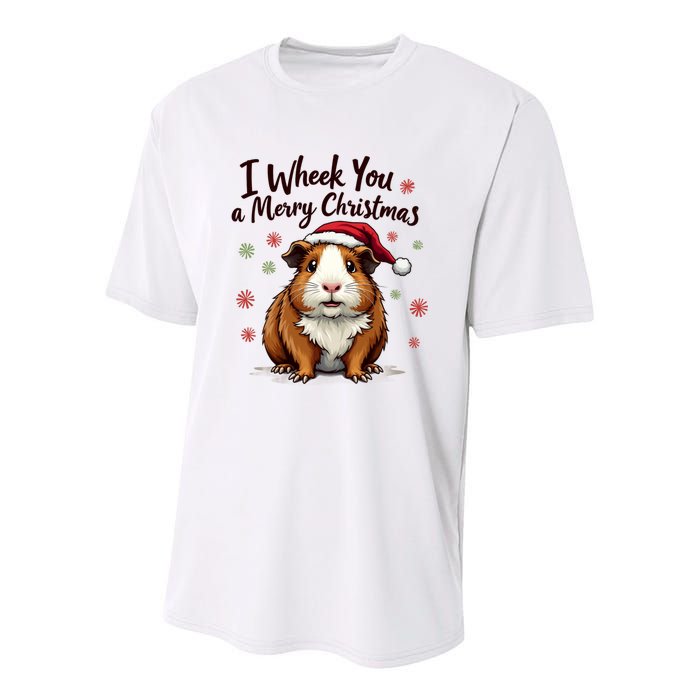 Guinea Pig I Wheek You A Merry Christmas Guinea Pigs Youth Performance Sprint T-Shirt