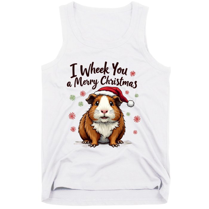 Guinea Pig I Wheek You A Merry Christmas Guinea Pigs Tank Top