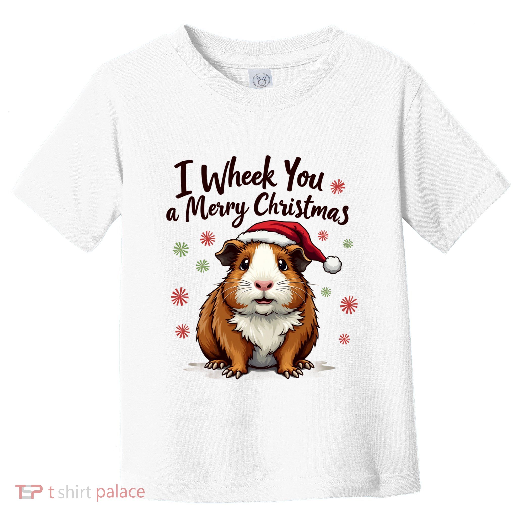 Guinea Pig I Wheek You A Merry Christmas Guinea Pigs Toddler T-Shirt