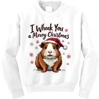 Guinea Pig I Wheek You A Merry Christmas Guinea Pigs Kids Sweatshirt