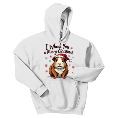 Guinea Pig I Wheek You A Merry Christmas Guinea Pigs Kids Hoodie