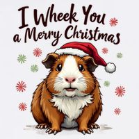Guinea Pig I Wheek You A Merry Christmas Guinea Pigs Short Acrylic Beanie