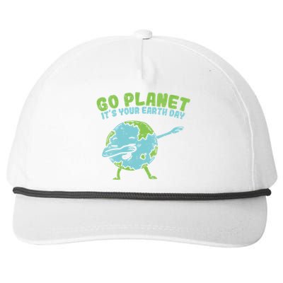 Go Planet Its Your Earth Day Funny Dabbing Dab Dance Snapback Five-Panel Rope Hat