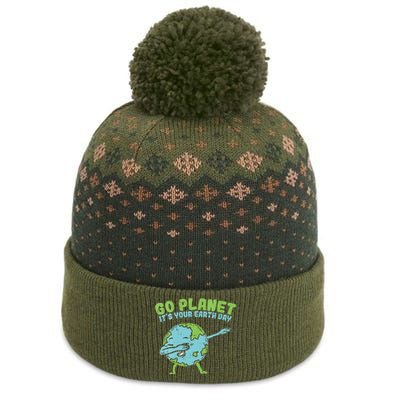 Go Planet Its Your Earth Day Funny Dabbing Dab Dance The Baniff Cuffed Pom Beanie