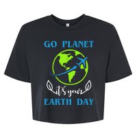 Go Planet It's Your Earth Day Bella+Canvas Jersey Crop Tee