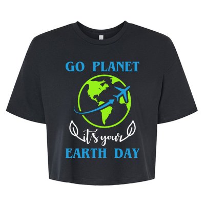 Go Planet It's Your Earth Day Bella+Canvas Jersey Crop Tee