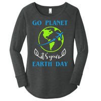 Go Planet It's Your Earth Day Women's Perfect Tri Tunic Long Sleeve Shirt