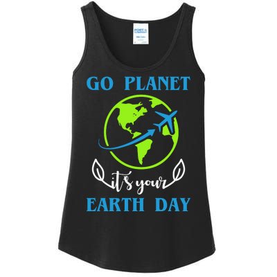 Go Planet It's Your Earth Day Ladies Essential Tank