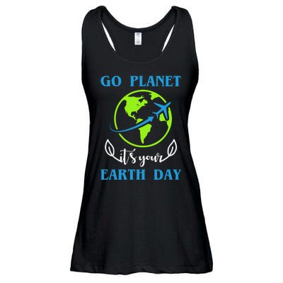 Go Planet It's Your Earth Day Ladies Essential Flowy Tank