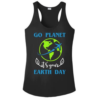 Go Planet It's Your Earth Day Ladies PosiCharge Competitor Racerback Tank