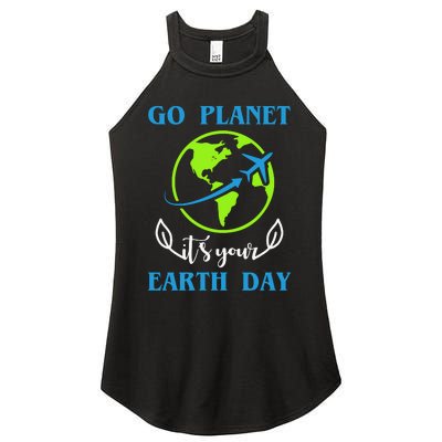 Go Planet It's Your Earth Day Women's Perfect Tri Rocker Tank