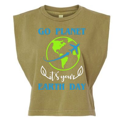 Go Planet It's Your Earth Day Garment-Dyed Women's Muscle Tee